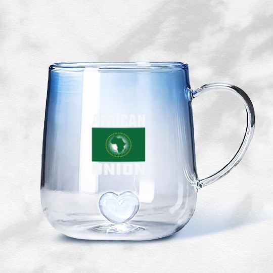 Flag of African Union Gradient Glass Mugs
