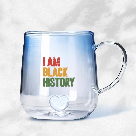 I Am Black History Gradient Glass Mugs
