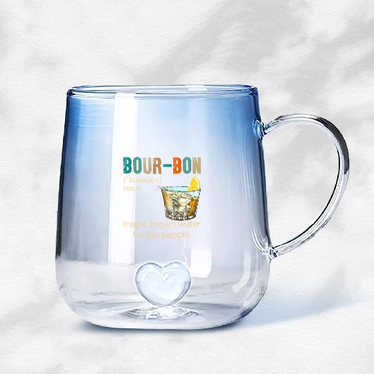 Bourbon Magic Brown Water For Fun People Gradient Glass Mugs