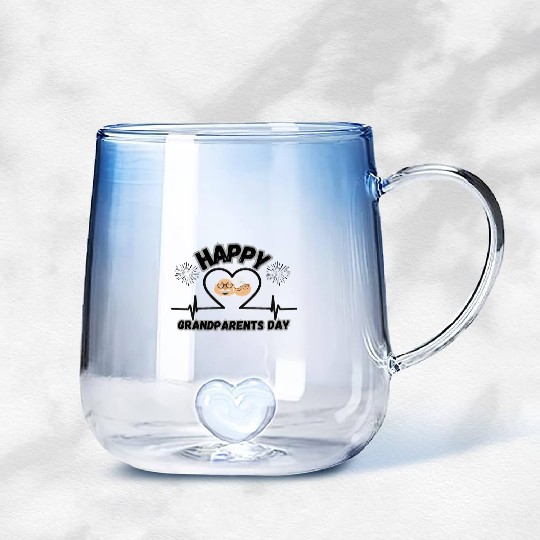 Happy Grandparents Day Gradient Glass Mugs