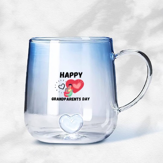 Happy Grandparents Day Gradient Glass Mugs