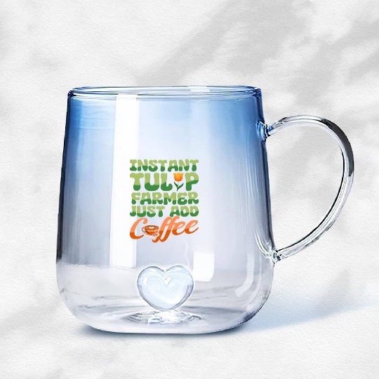 Tulip Gardening Coffee Gradient Glass Mugs