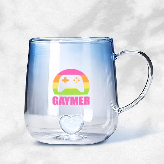 Gaymer Gamer And Nerd Gift Gradient Glass Mugs