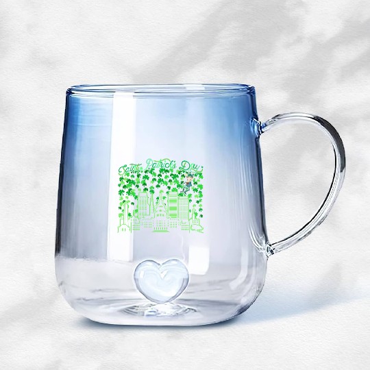 Saint Patrick's Day Washington DC Gradient Glass Mugs