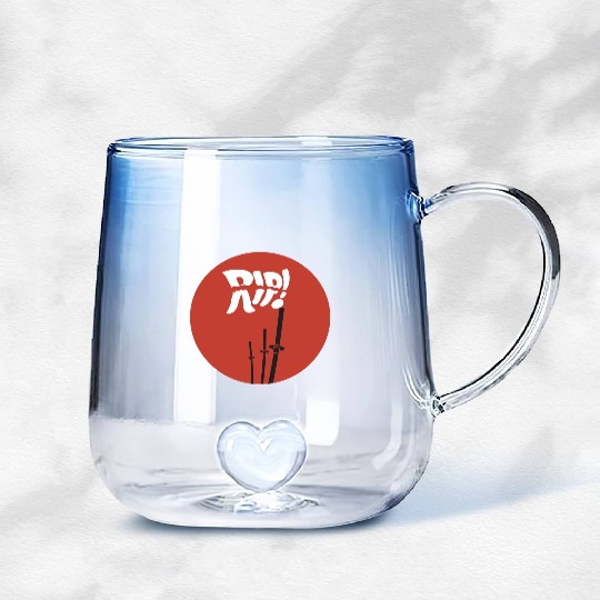 rip red katana Gradient Glass Mugs