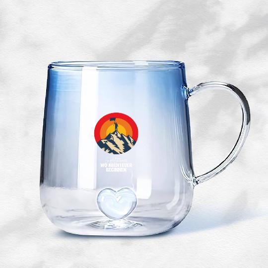 Mountain | Hiking | Adventure | Nature Gradient Glass Mugs