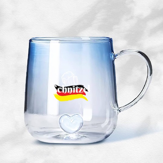 Schnitzel Germany Food Gradient Glass Mugs