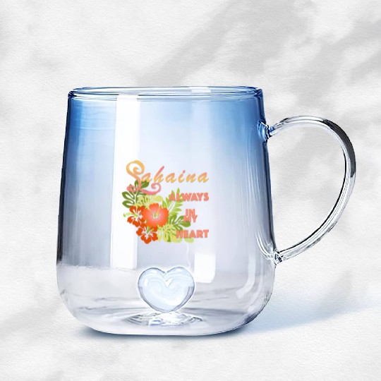 Lahaina: Always in my Heart 1 Gradient Glass Mugs