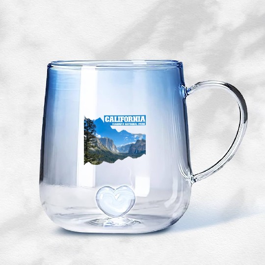 California – Yosemite National Park Gradient Glass Mugs