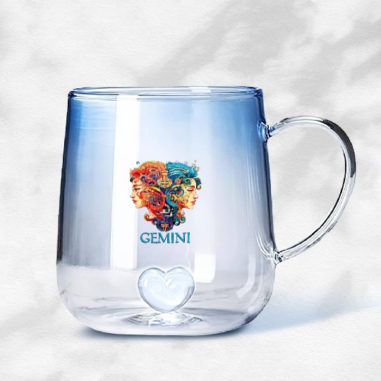 Embrace Your Gemini Identity: Gemini Pride Gradient Glass Mugs
