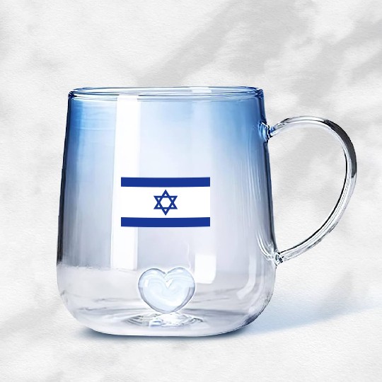 Flag of Israel X 300 Gradient Glass Mugs
