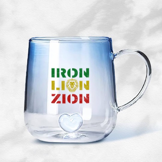 iron lion zion Gradient Glass Mugs
