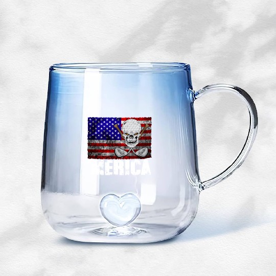 Merica Golf Gradient Glass Mugs
