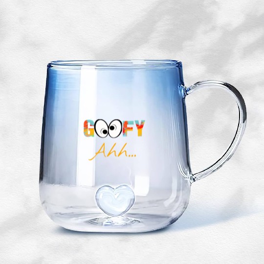 Funny GooFy Ahh Gradient Glass Mugs