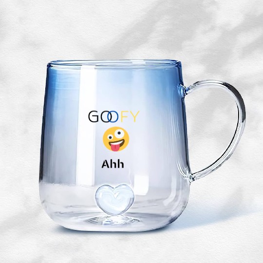 Funny goofy ahh Gradient Glass Mugs