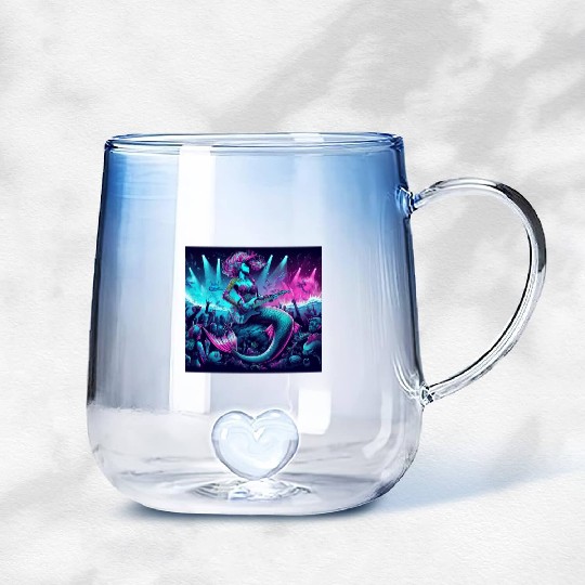 rock and roll under the sea Gradient Glass Mugs
