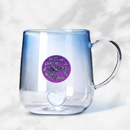 Scorpio Zodiac star sign horoscope Astrology Gradient Glass Mugs