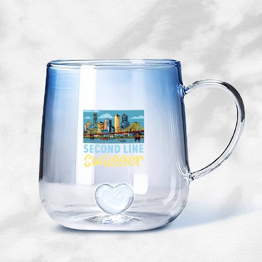 New Orleans Louisiana USA America United States Gradient Glass Mugs