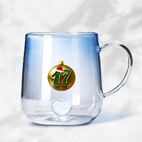 17 Years Young - Seventeen Christmas Balls Gradient Glass Mugs
