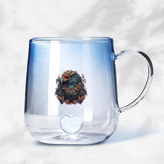 A mystical Eagle Gradient Glass Mugs