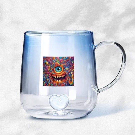 Going On a Little Trip - Cyclops and Teeth Psyched Gradient Glass Mugs
