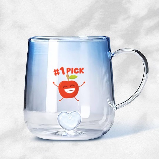 Apple Number 1 Pick Apple Orchard Apple Picking Gradient Glass Mugs