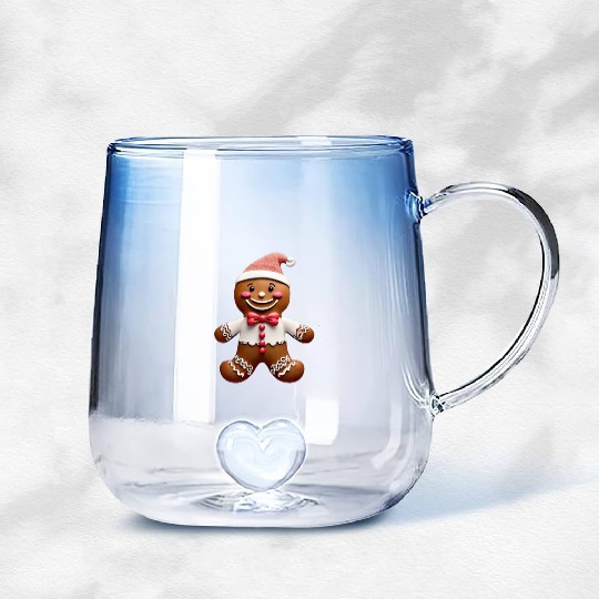 Whimsical Wonders: Gingerbread Dreams Gradient Glass Mugs