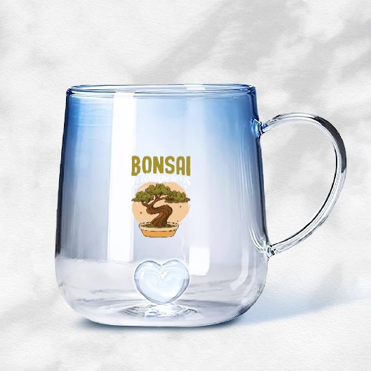 Bonsai Gradient Glass Mugs Funny Japanese Bonsai Tree Whisperer