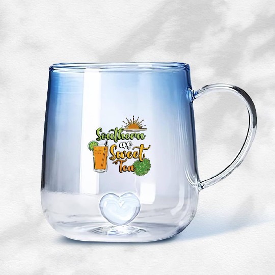 Sweet Tea Southern As Sweet Tea Southern Country Gradient Glass Mugs
