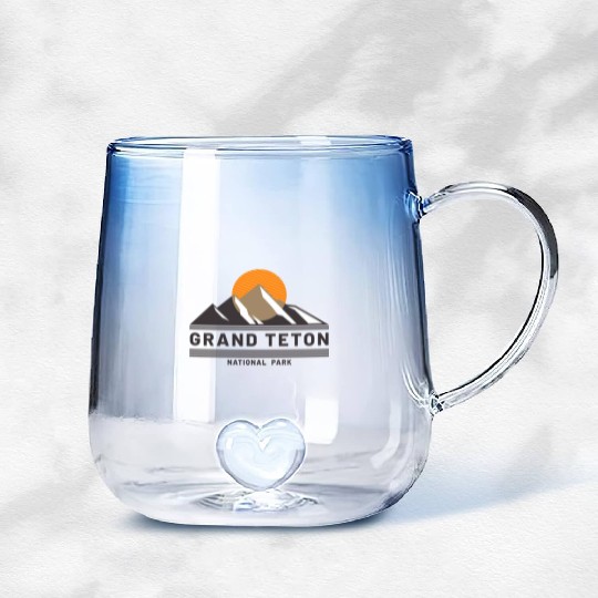 Grand Teton National Park Gradient Glass Mugs