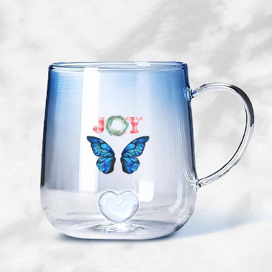 butterfly Gradient Glass Mugs