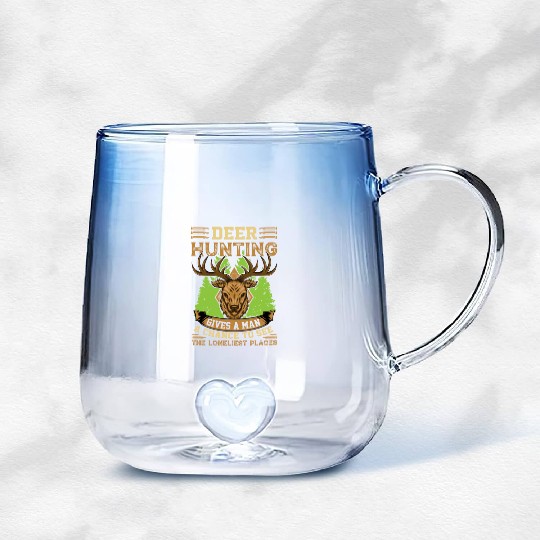 Deer Hunting Gives A man Gradient Glass Mugs