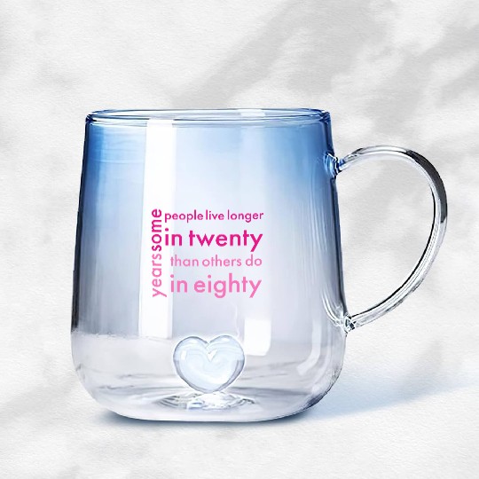 doctor who quotes ,some people live longer in twen Gradient Glass Mugs