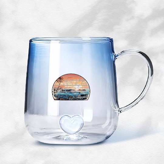 A muscle car cruisingon a coastal road. Gradient Glass Mugs
