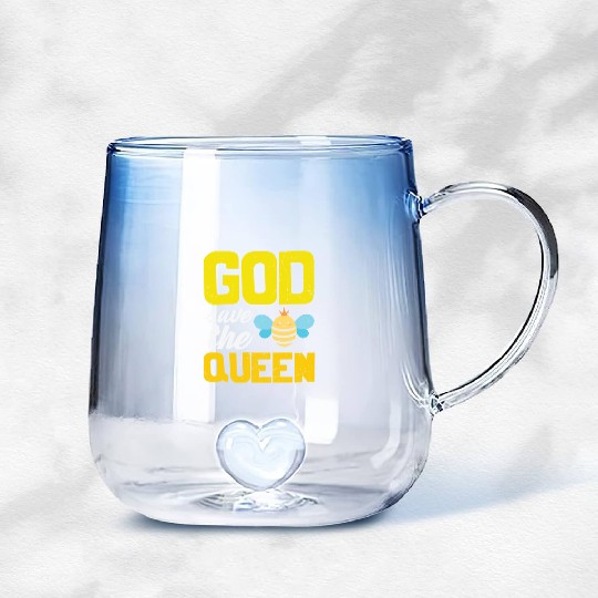 Earth Quote God Save The Queen Bee Gradient Glass Mugs