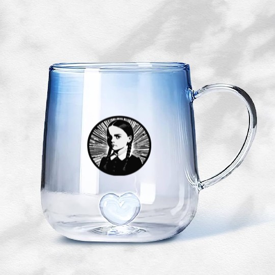 Wednesday Addams Gradient Glass Mugs