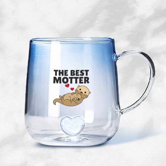 Best Motter Otter Game For Mama Sweet Animals Gradient Glass Mugs
