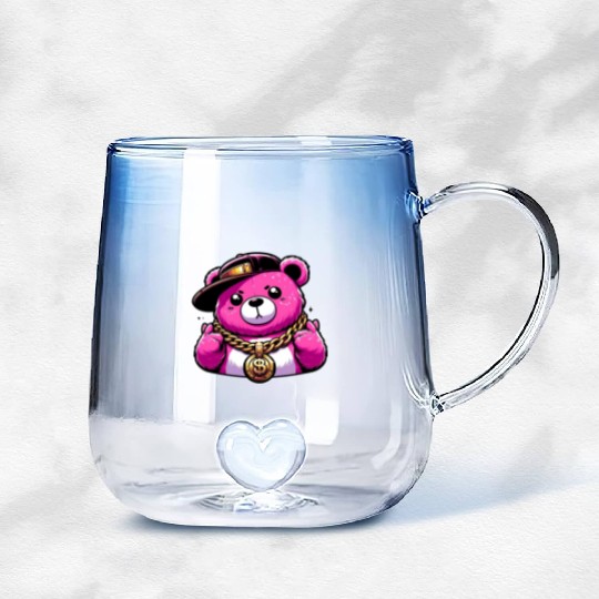 Hip-Hop Honeys: Bling Bear Edition Gradient Glass Mugs