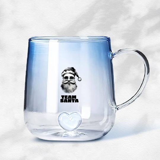 Team Santa Gradient Glass Mugs