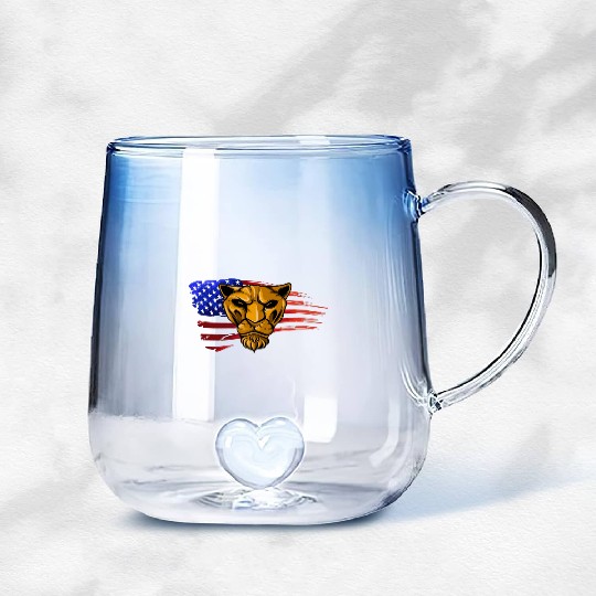 Lion Of Liberty Gradient Glass Mugs
