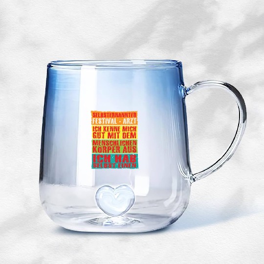 Festival doctor with human body Gradient Glass Mugs