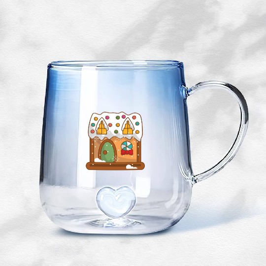 Gingerbread real estate Gradient Glass Mugs