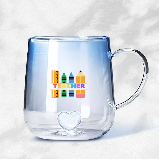 Teacher Gradient Glass Mugs