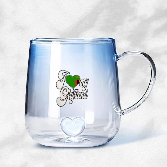 ZambiaI Love My Zambian Girlfriend Gradient Glass Mugs