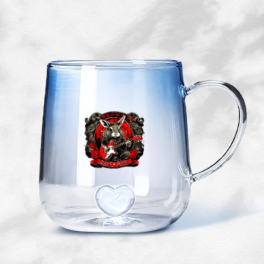 Rock N Roll Hop Gradient Glass Mugs Design Tiger face print des