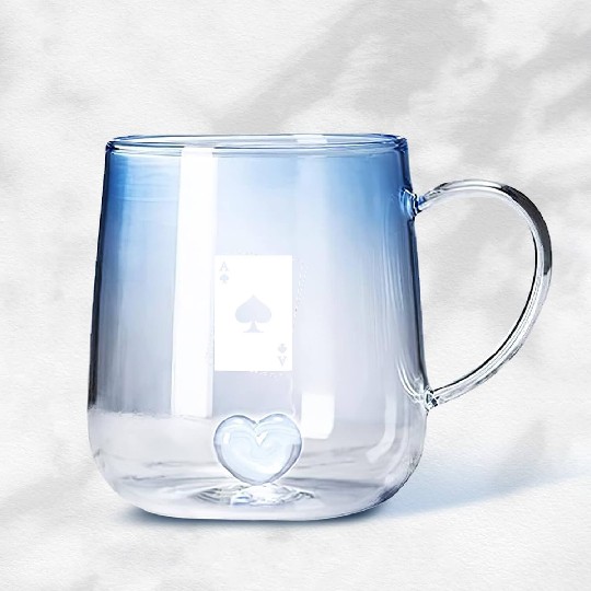 Ace of Spades Gradient Glass Mugs