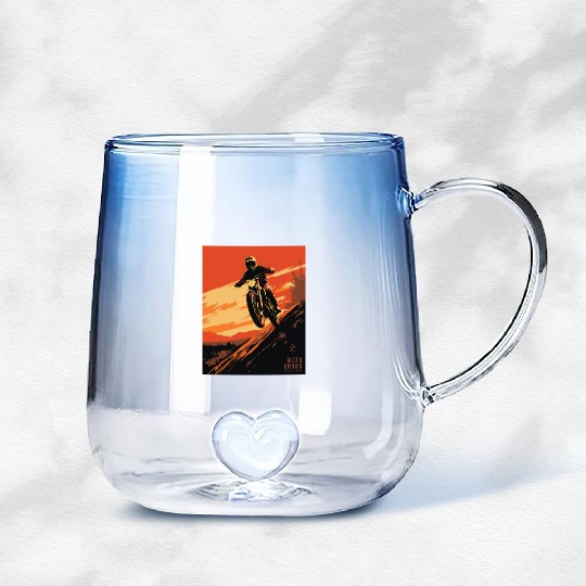 Sunset Motocross - Race Day Gradient Glass Mugs
