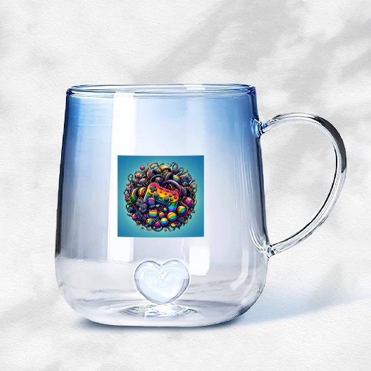 Controller Lovefest Gaymer Gradient Glass Mugs