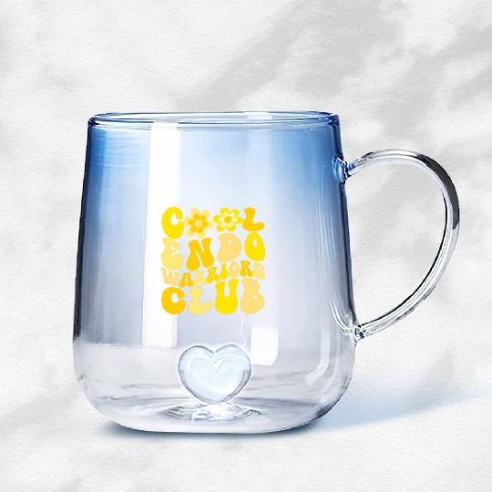 Cool Endometriosis Warriors Club Gradient Glass Mugs