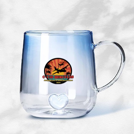 Bringing you to awful places - C-130 Hercules Gradient Glass Mugs